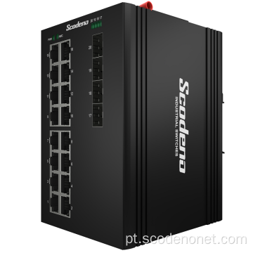 Scodeno L2 Managed 4 Gigabit SFP 16 PORT GIGABIT POE ETHERNT SWITCH INDUSTRID